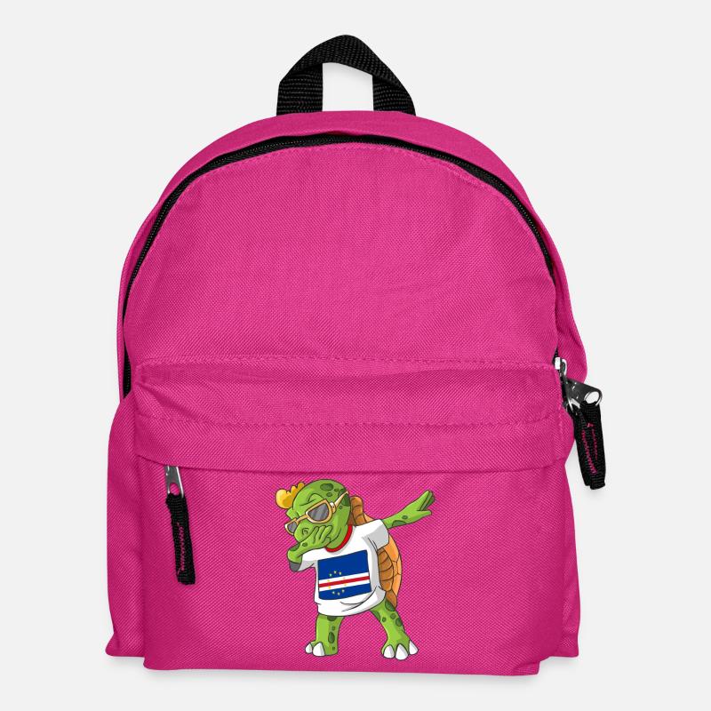 Cabo Verde Dabbing turtle - Kids' Backpack - fuchsia