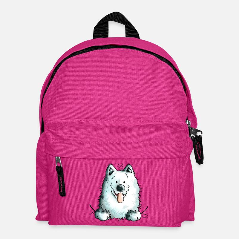 Neugieriger Samojede - Kinder Rucksack - Fuchsia