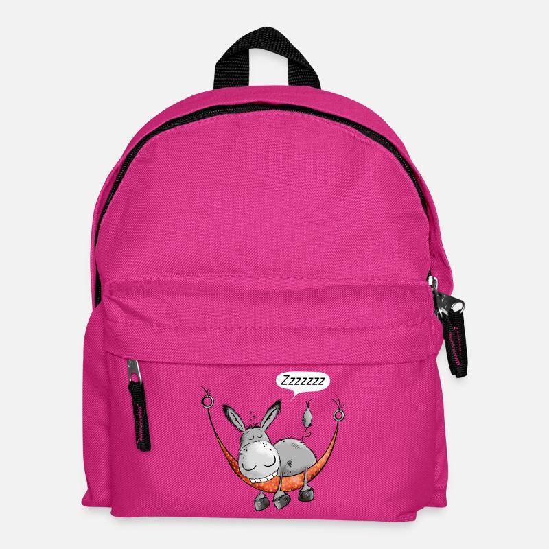 Der Esel schlummert - Kinder Rucksack - Fuchsia