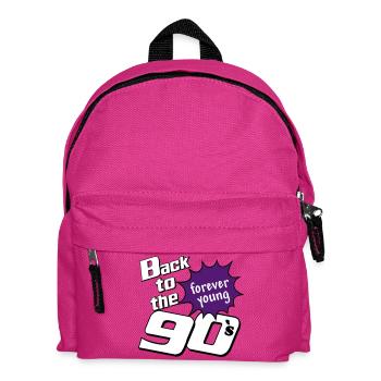 90er Party , Mottoparty , forever Young (25) - Kinder Rucksack - Fuchsia - Vorne