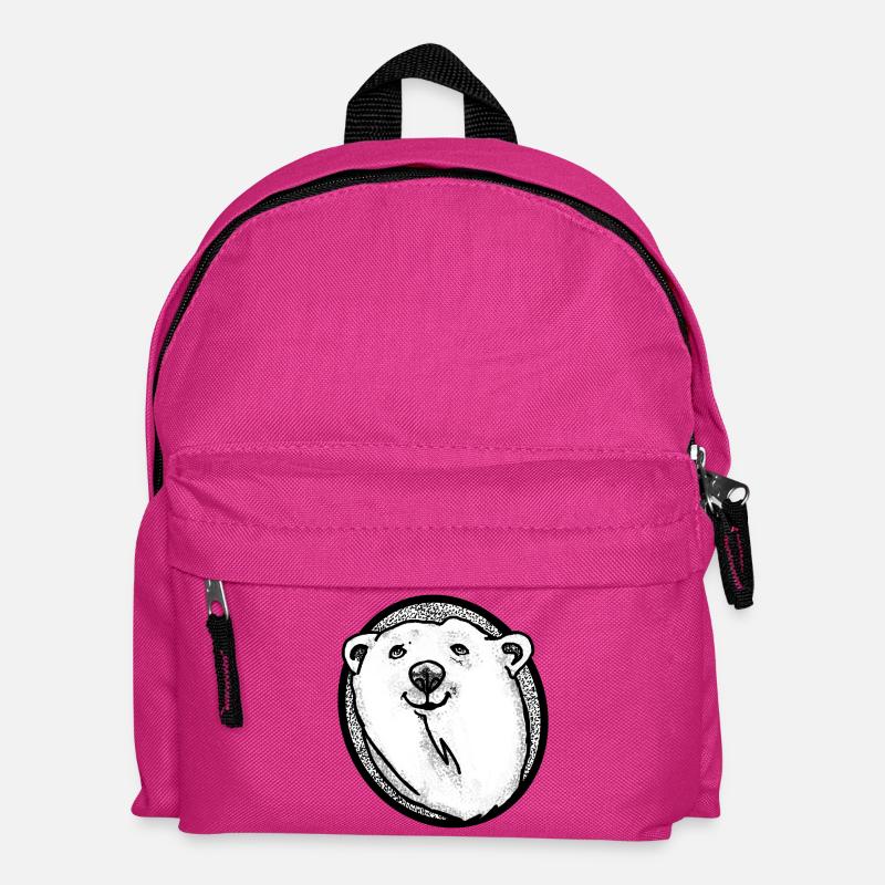 Schmunzelnder Eisbär - Kinder Rucksack - Fuchsia