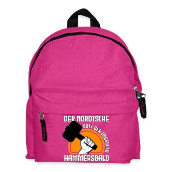 Nordischer Gott der Ungeduld - Kinder Rucksack - Fuchsia - Vorne