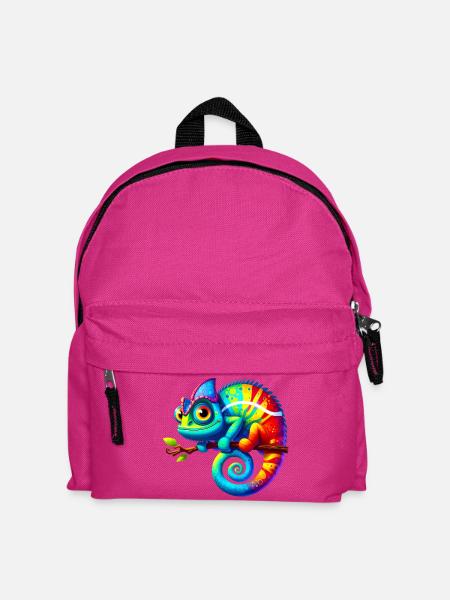 Chamäleon - Kinder Rucksack - Fuchsia