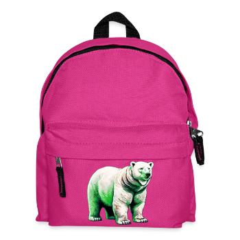 Weißer Eisbär - Kinder Rucksack - Fuchsia - Vorne