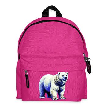 Weißer Eisbär - Kinder Rucksack - Fuchsia - Vorne