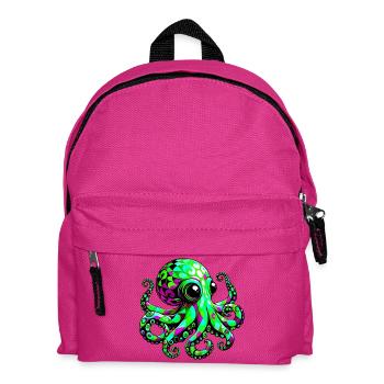 Krake - Kinder Rucksack - Fuchsia - Vorne