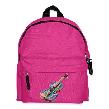Rainbow Violin Art - Kids' Backpack - fuchsia - Front