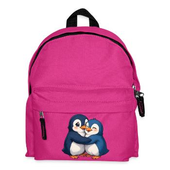 Kuschelige Pinguin-Umarmung - Kinder Rucksack - Fuchsia - Vorne