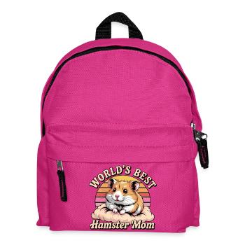 World's Best Hamster Mom Hamster Lover - Kids' Backpack - fuchsia - Front