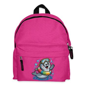 Lustiger Seehund - Kinder Rucksack - Fuchsia - Vorne