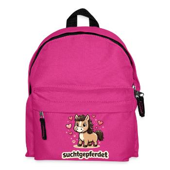  Suchtgepferdet Lustiges Pferd Motiv Für - Kinder Rucksack - Fuchsia - Vorne