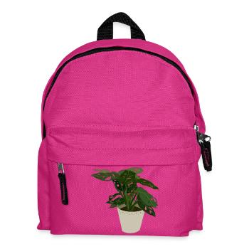 Monstera Monkey Leaf - Kinder Rucksack - Fuchsia - Vorne