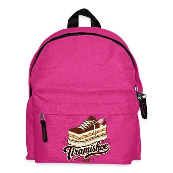 Tiramishoe, Lustiges Coffee & Tiramisu Design - Kinder Rucksack - Fuchsia - Vorne