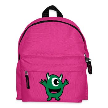 green monster - Kids' Backpack - fuchsia - Front