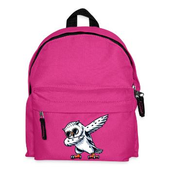 Cool Snowy Owl Dabbing Pose - Kids' Backpack - fuchsia - Front
