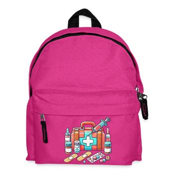 detailreicher Apothekenkoffe,Symbol für Sicherheit - Kinder Rucksack - Fuchsia - Vorne