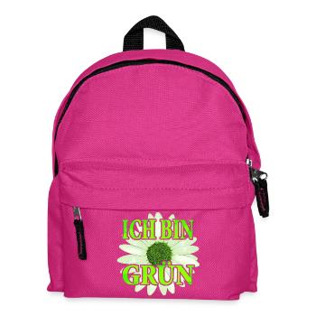 Ich bin Grün - Margariten Blume - Kinder Rucksack - Fuchsia - Vorne