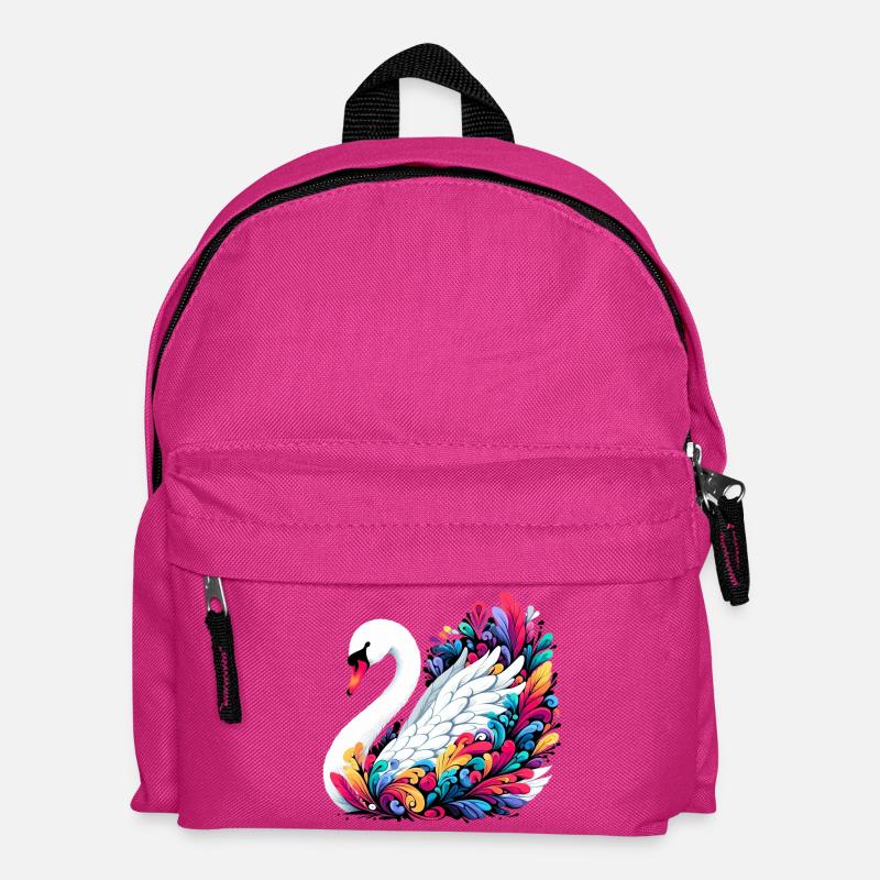 Schwan - Kinder Rucksack - Fuchsia