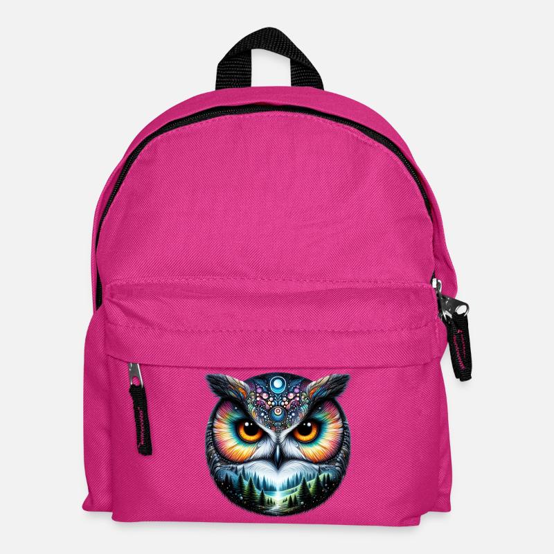 Eule - Kinder Rucksack - Fuchsia