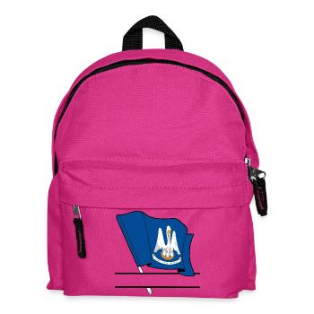 Drapeau Lousiane text banner - Sac à dos Enfant - fuchsia - Devant