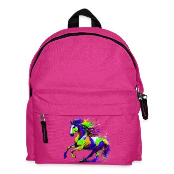 Pferd - Kinder Rucksack - Fuchsia - Vorne