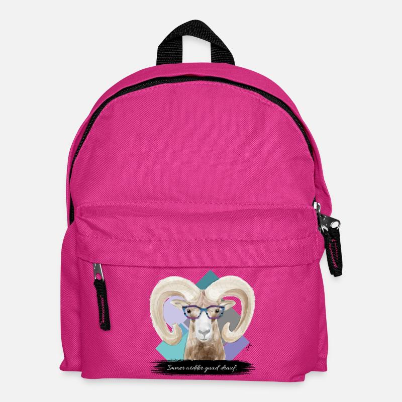 JvG Widder "Immer widder guad drauf." - Kinder Rucksack - Fuchsia