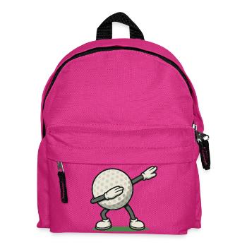 Funny Golf Dabbing Golf Ball Golfer Design - Kids' Backpack - fuchsia - Front