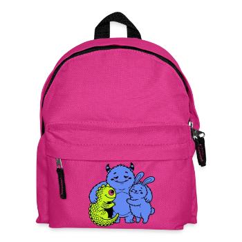 Niedliche Monster - Kinder Rucksack - Fuchsia - Vorne