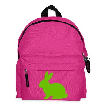 Heller Hase Silhouette - Kinder Rucksack - Fuchsia - Vorne