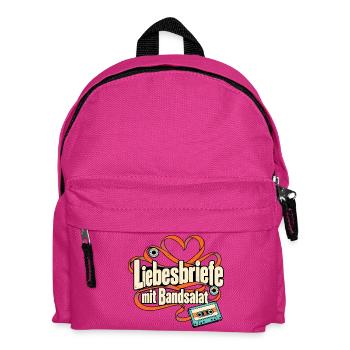 Kassette Mixtape Kassettennostalgie Musikfan - Kinder Rucksack - Fuchsia - Vorne