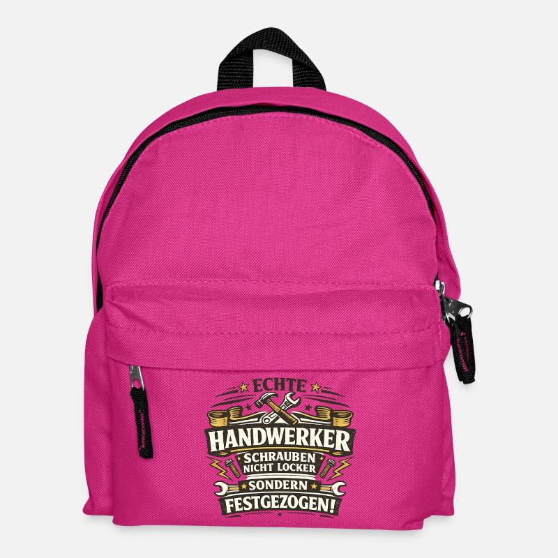 Echte Handwerker Schrauben Festgezogen - Kinder Rucksack - Fuchsia