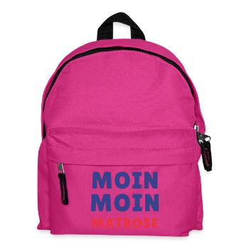Moin Moin Sailor Typo Design - Kids' Backpack - fuchsia - Front
