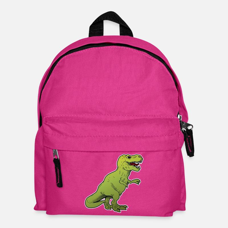 Dinosaurier / großes Tier / Tier - Kinder Rucksack - Fuchsia