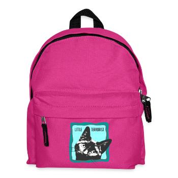 Cat portrait with slogans - Kids' Backpack - fuchsia - Front