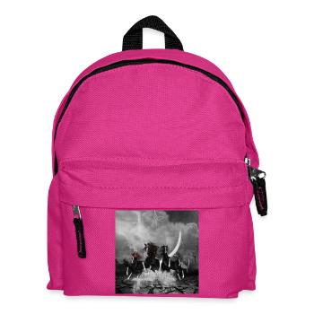Wunderbare schwarze Pferde - Kinder Rucksack - Fuchsia - Vorne