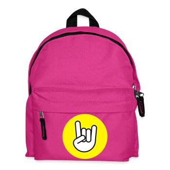 Pommes fork circle yellow - Kids' Backpack - fuchsia - Front