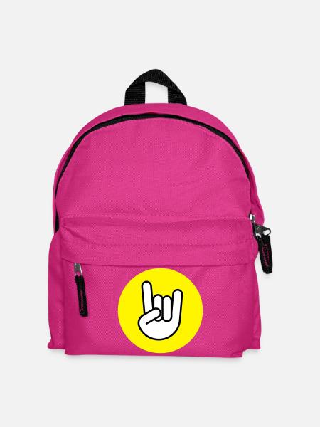 Pommesgabel Kreis gelb - Kinder Rucksack - Fuchsia