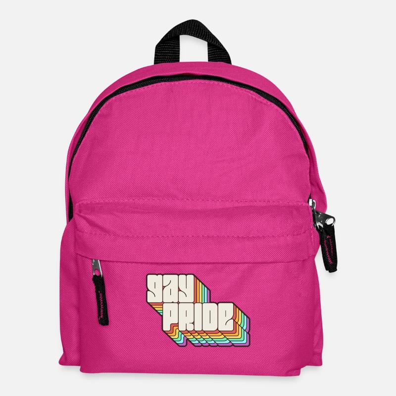 Gay Pride Rainbow Shadow Statement - Kids' Backpack - fuchsia