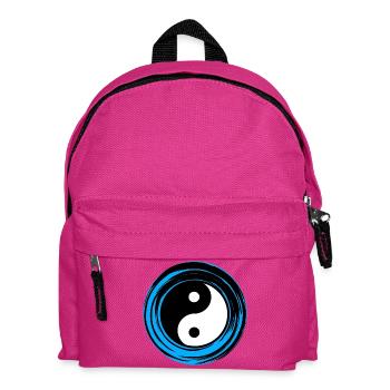Yin-yang Blue - Kids' Backpack - fuchsia - Front