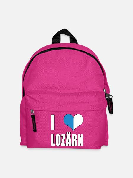 i love Lozärn Luzern Liebe Herz Schweiz Geschenk - Kinder Rucksack - Fuchsia