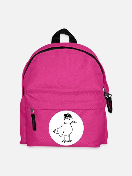 Möwe Anarchie – Freche maritim Hipster Küstenkunst - Kinder Rucksack - Fuchsia