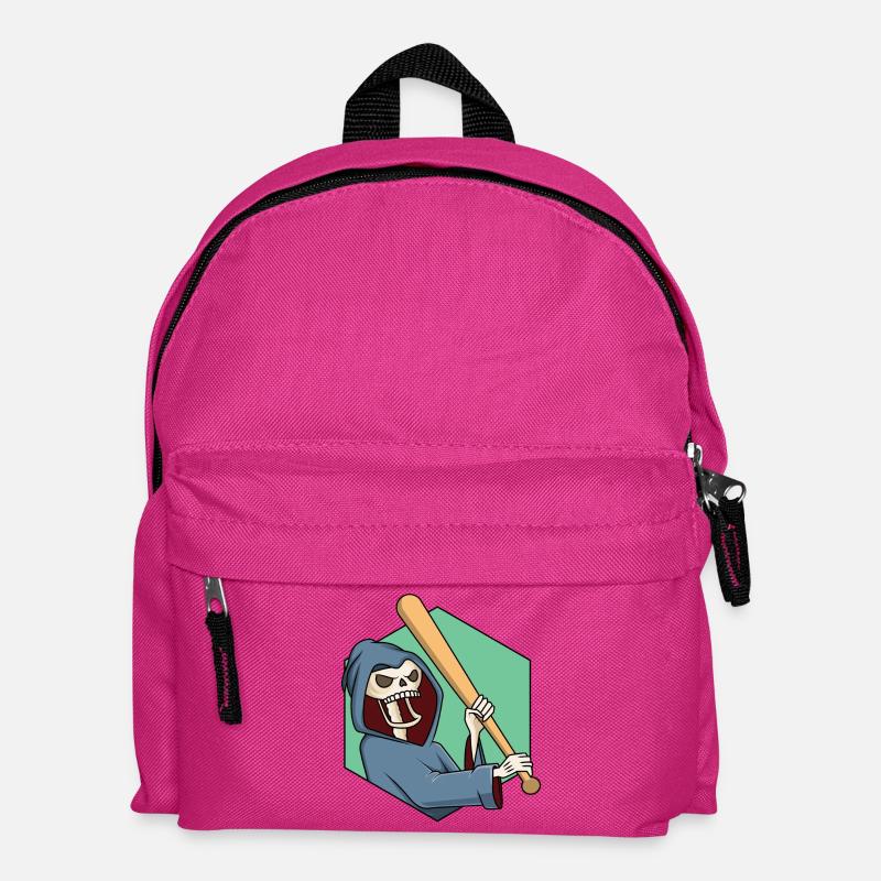 Sensenmann mit Baseballschläger - Kinder Rucksack - Fuchsia