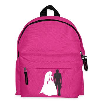 Hochzeits shirt, brautpaar, originelle hochzeit - Kinder Rucksack - Fuchsia - Vorne