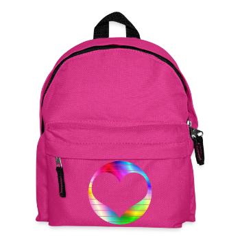 Rainbow Heart Love LGBT - Kids' Backpack - fuchsia - Front