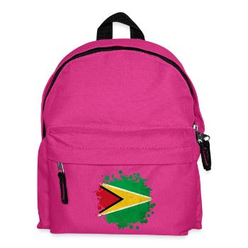 Guyana flag blob - Kids' Backpack - fuchsia - Front