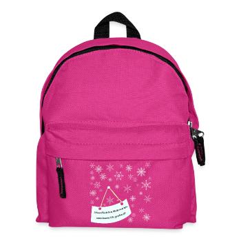 Schneeflocken und Weihnachtslied - Kinder Rucksack - Fuchsia - Vorne