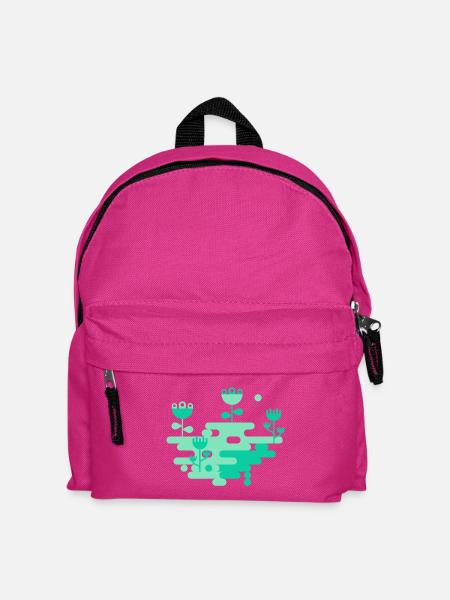 Der Blob Garden L Mint &; Grün - Kinder Rucksack - Fuchsia