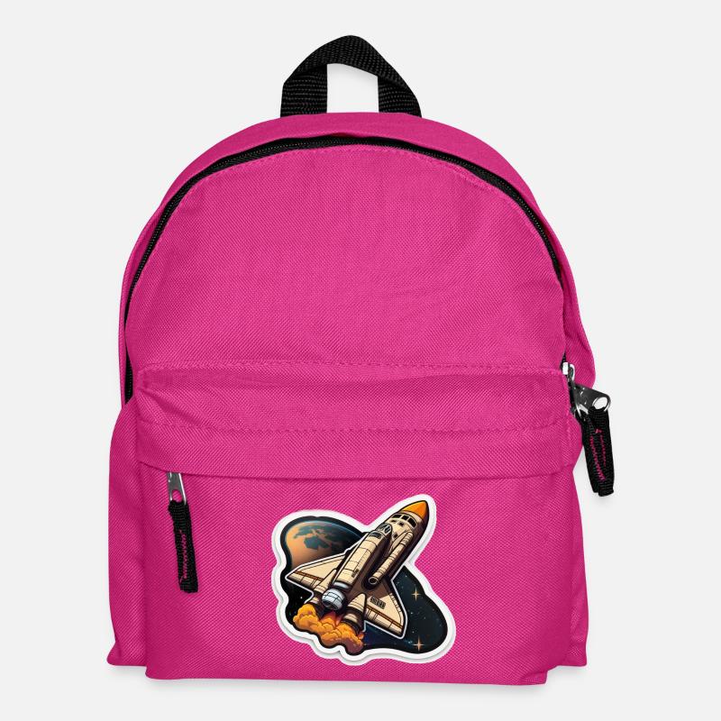 Space Rocket - Kinder Rucksack - Fuchsia