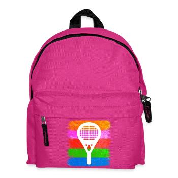 Schläger Sportart Padelspiel Tennis Aufschlag - Kinder Rucksack - Fuchsia - Vorne