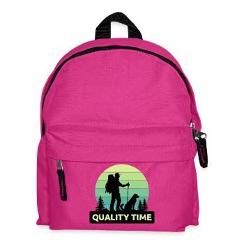 Naturliebhaber Wandern Statement Bergsteigen Berge - Kinder Rucksack - Fuchsia - Vorne
